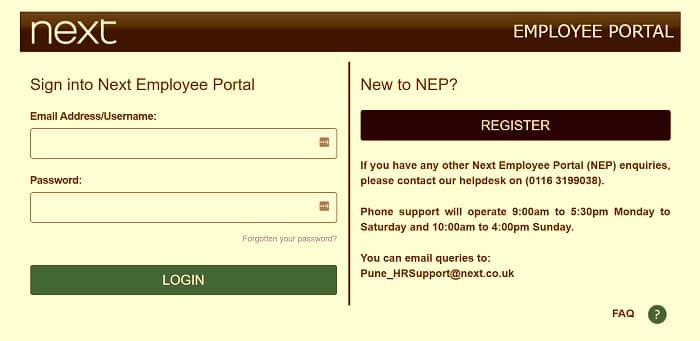 Login Next Employee Portal